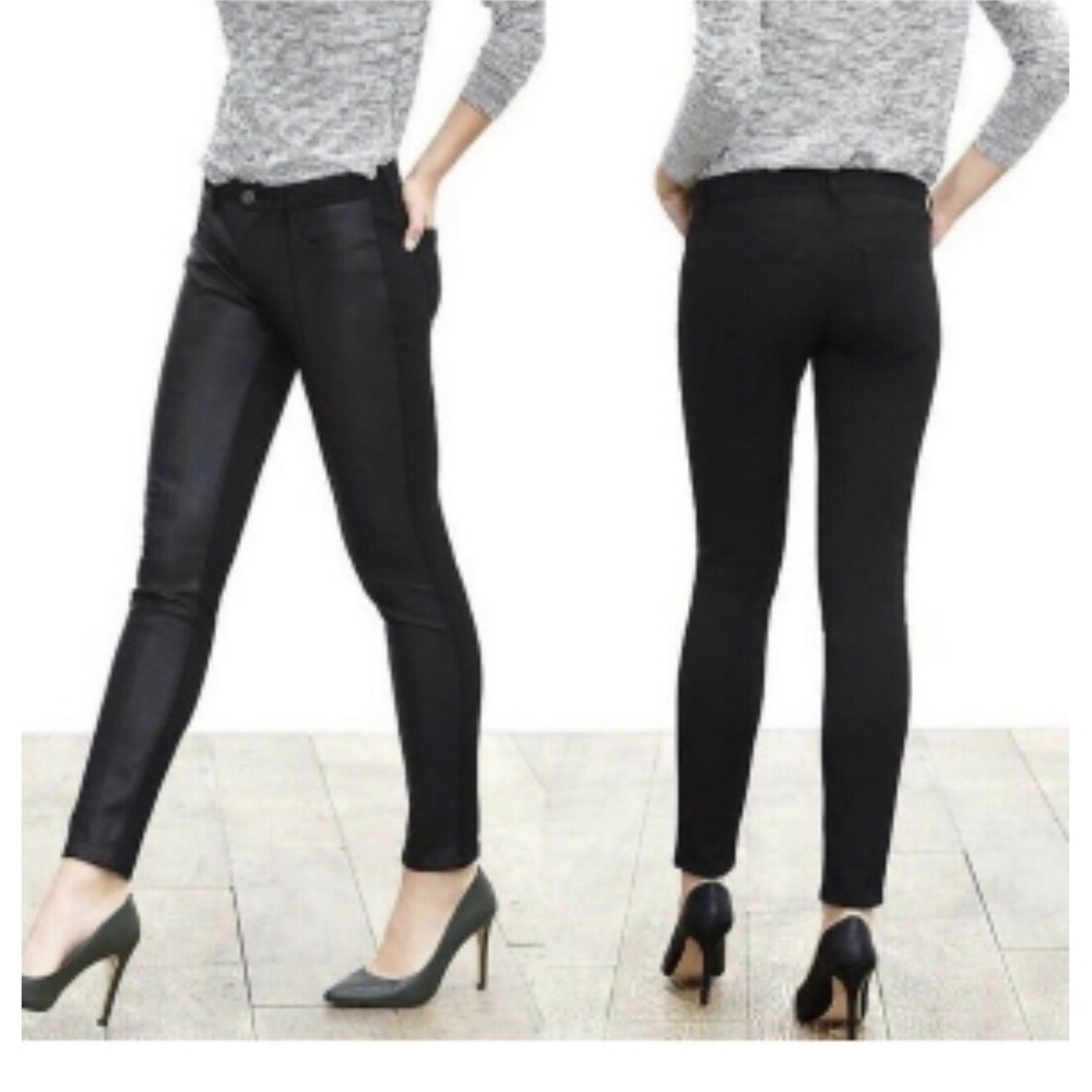 Banana Republic Sloan Faux Leather Front Pants